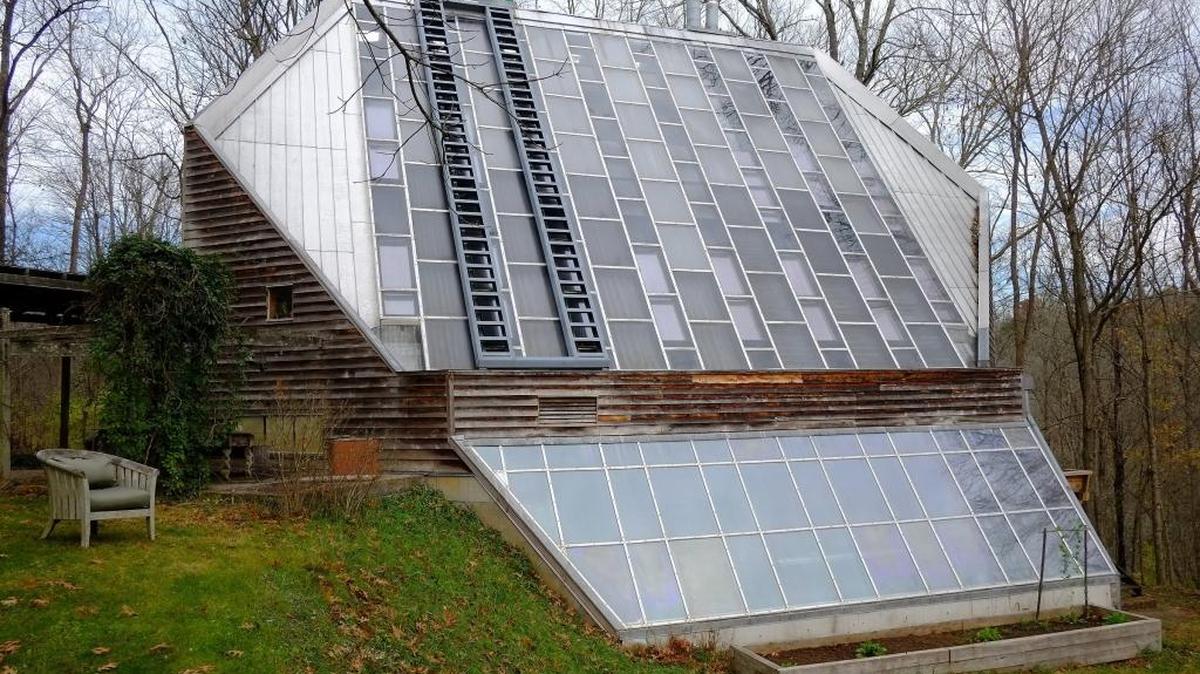 The design of Richard Levine’s 1975 solar house was to take advantage of sunlight as much as possible. This included a greenhouse on the lower level. Levine said advances in insulation and solar technology in the four decades since now allow for more efficient, normal-looking houses.