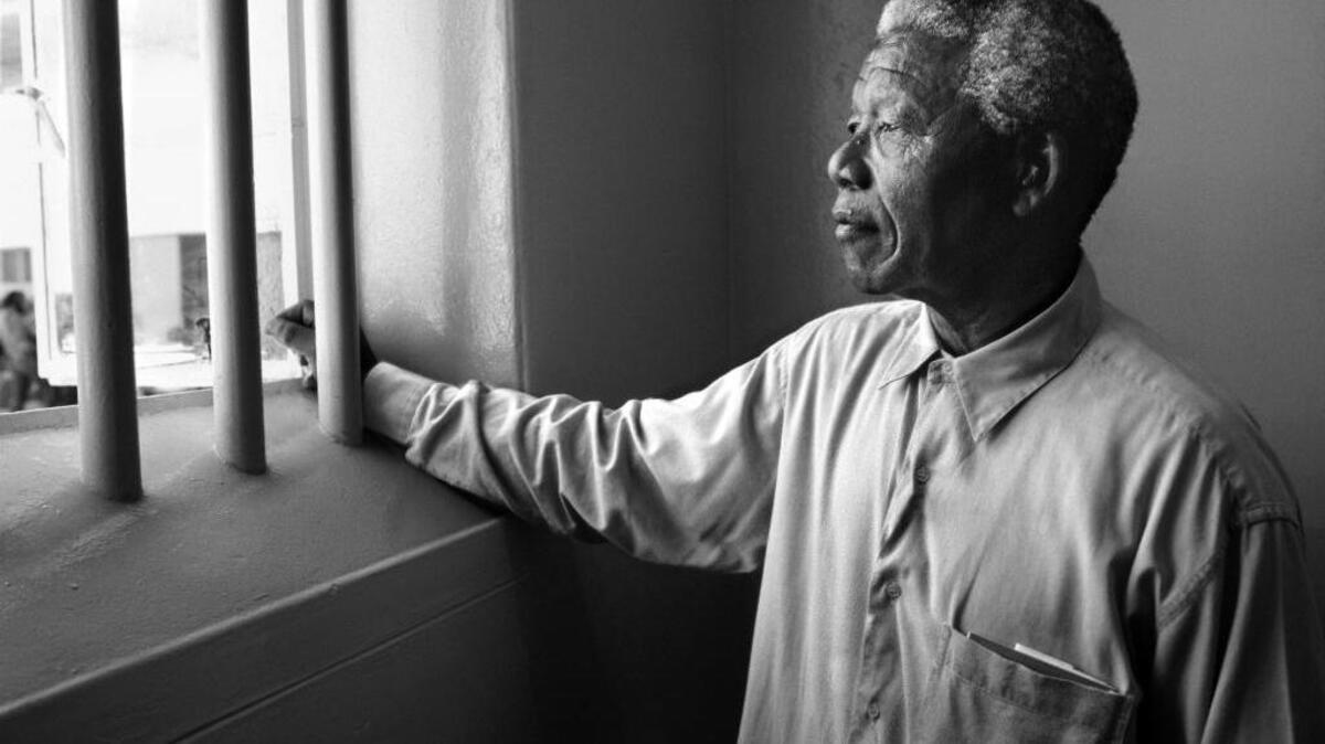 David Turnley’s photo of Nelson Mandella in 1994 is part of the “History of Photography” exhibit at the Headley-Whitney Museum.