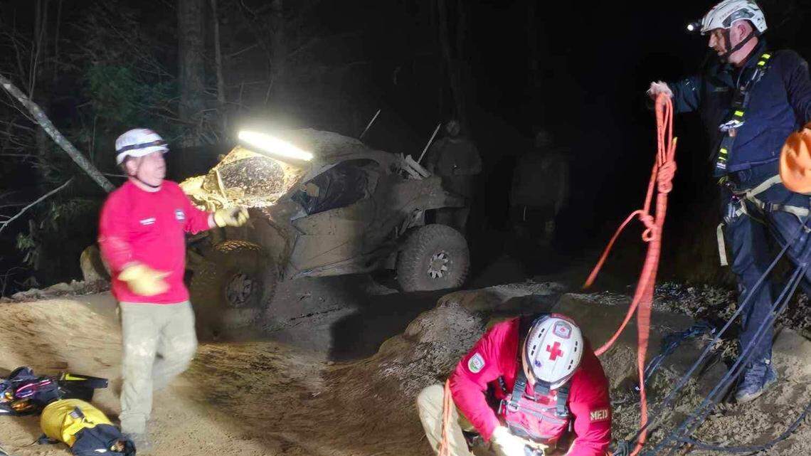 A man was killed and a woman injured following a UTV crash at an adventure park in Kentucky, officials say.