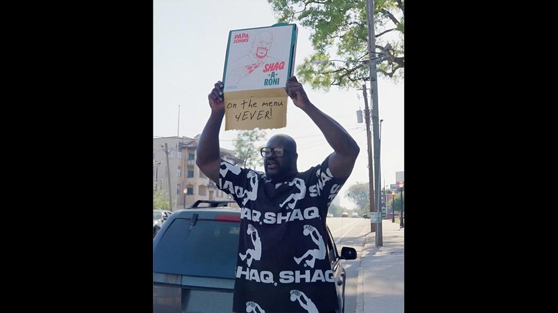 The Shaq-A-Roni, Papa Johns extra-large pizza made with extra cheese and pepperoni, is now a full-time menu item, the restaurant said.