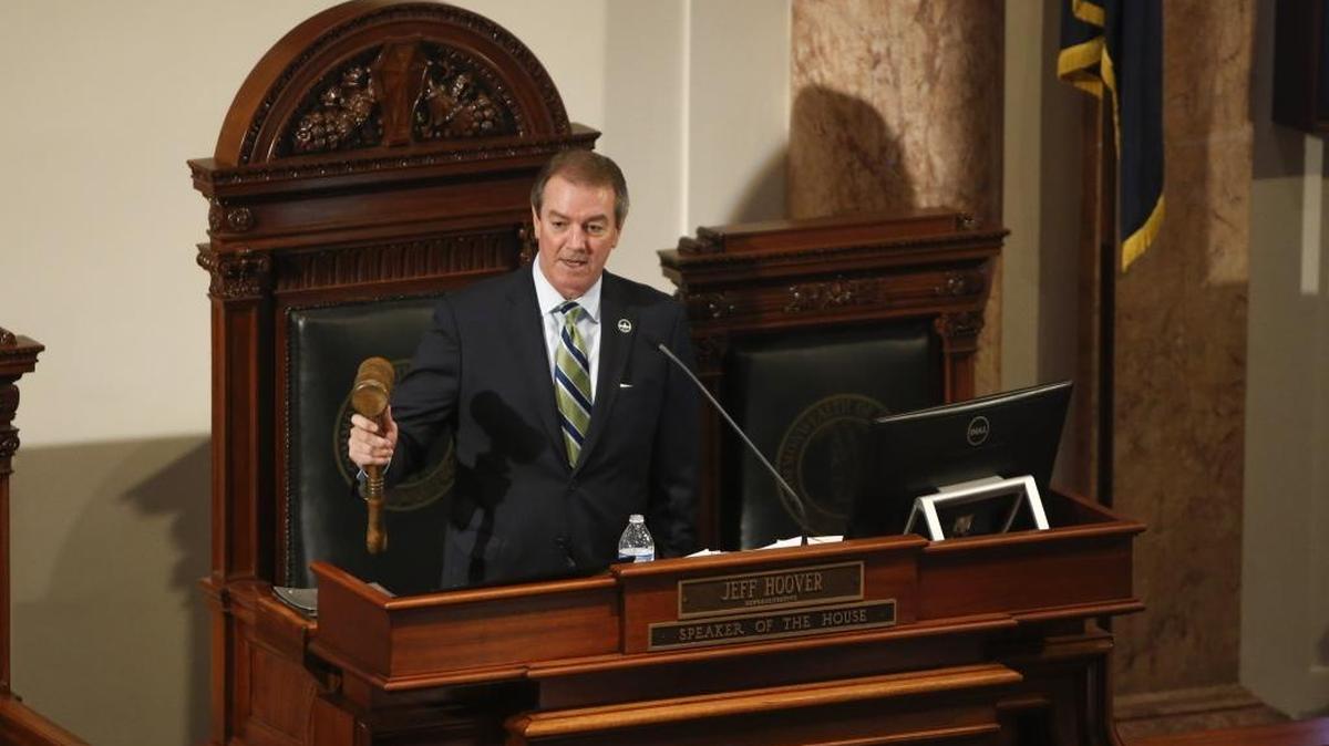 House Speaker Pro Tempore David Osborne, R-Prospect, during the General Assembly in the State Capitol in Frankfort, Ky., Monday, January 8, 2018.