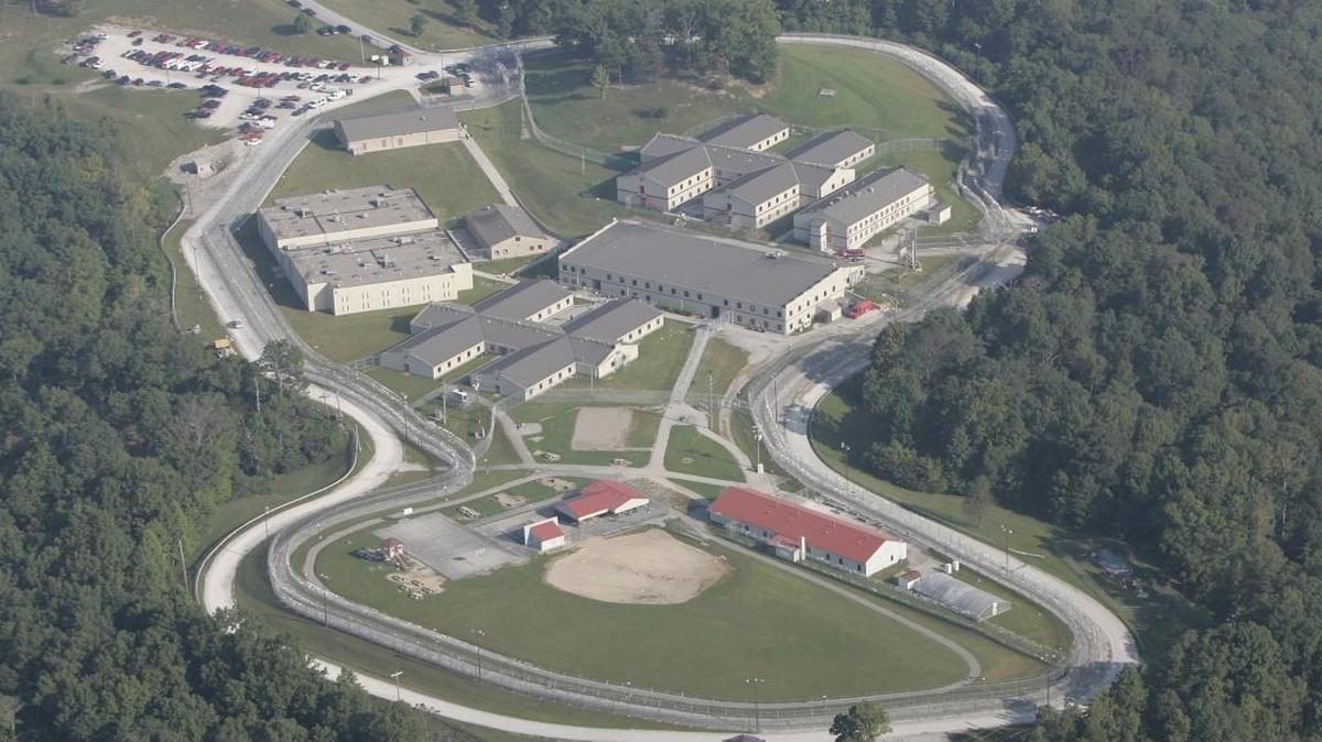 Aerial photograph of the Lee Adjustment Center in Beattyville, in Lee County.