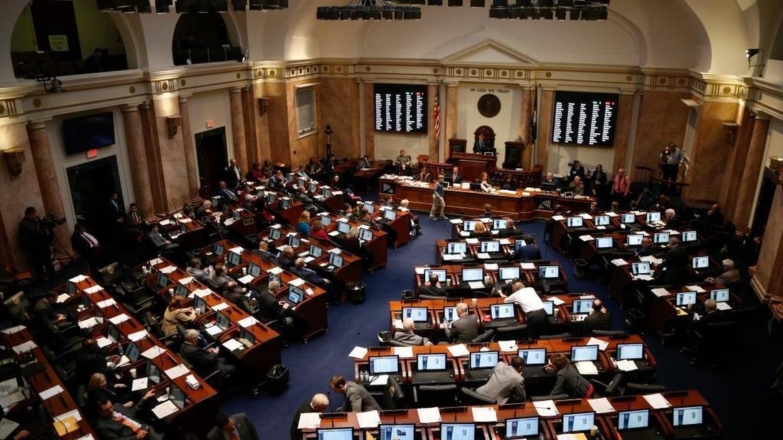 A general view of the House of Representatives during the General Assembly at the Kentucky State Capitol in Frankfort, Ky., on Wednesday, January 24, 2018.