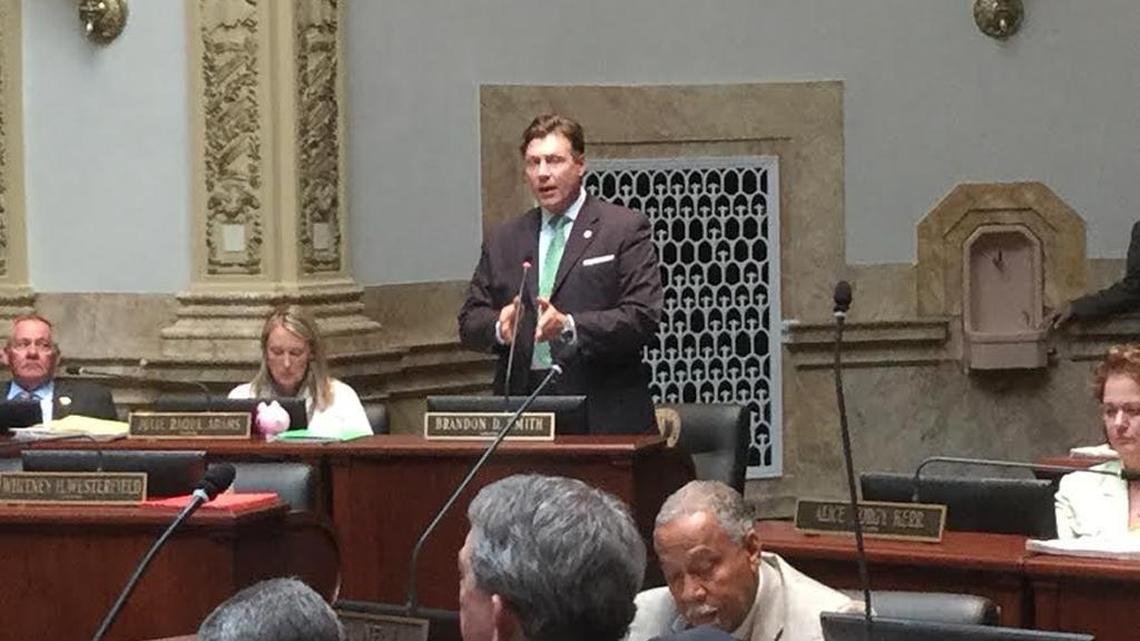 State Sen. Brandon Smith, R-Hazard, on Thursday asked his colleagues to support his bill that would end mandatory state safety training of coal mine foremen.