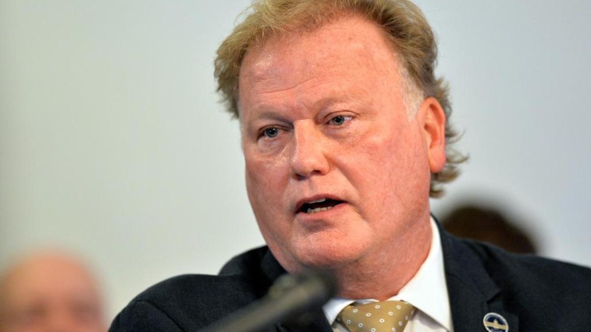 In this Tuesday, Dec. 12, 2017, file photo, Kentucky State Rep. Republican Dan Johnson addresses the public from his church regarding sexual assault allegations in Louisville, Ky. Bullitt County Sheriff Donnie Tinnell said Johnson committed suicide on Wednesday, Dec. 13, in Mount Washington, Ky.