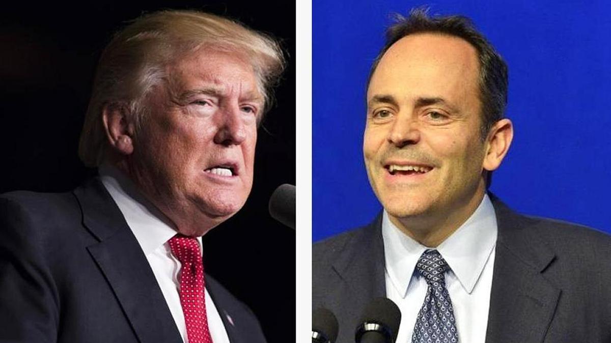 Donald Trump, left, and Matt Bevin, right.