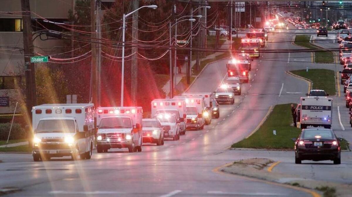 The body of Jessamine County paramedic John Mackey was escorted by dozens of emergency vehicles down Harrodsburg Road in Lexington last November. On Friday, the Kentucky House passed a bill to extend death benefits to EMS workers who, like Mackey, are killed on the job.