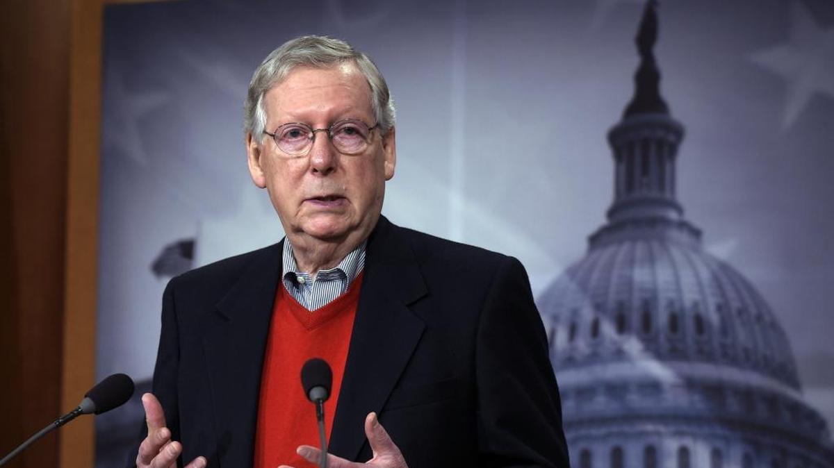Senate Majority Leader Mitch McConnell of Ky., speaks during a news conference on Capitol Hill in Washington, Monday, Dec. 12, 2016.