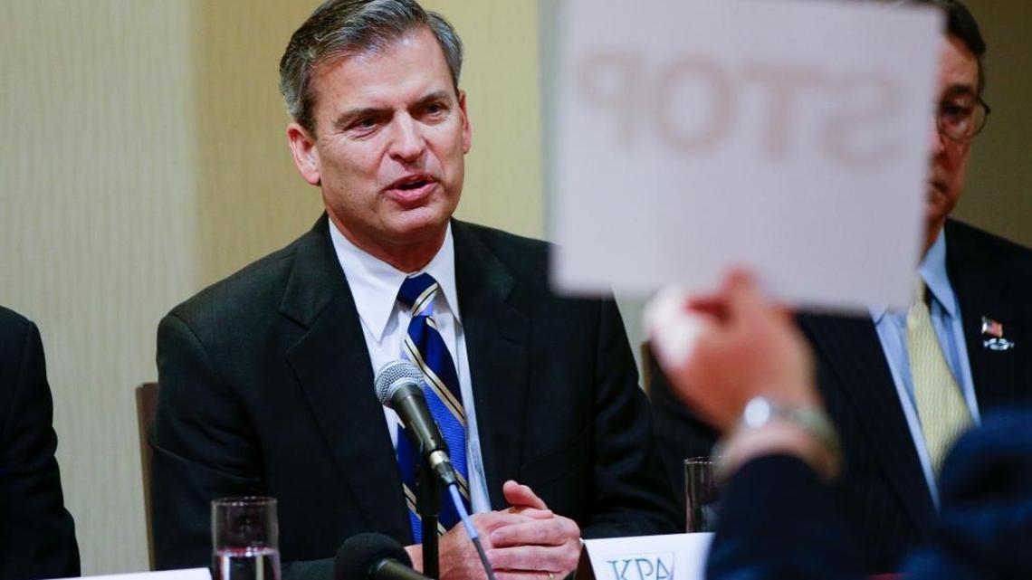 Hal Heiner, shown at a gubernatorial candidate forum in January, has been named secretary of the Education and Workforce Development Cabinet by Gov.-elect Matt Bevin.