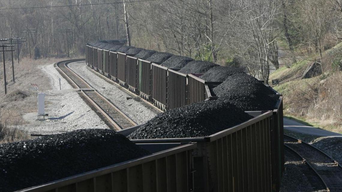 A coal train near Typo Tunnel Lane in Typo on Dec. 11, 2006.