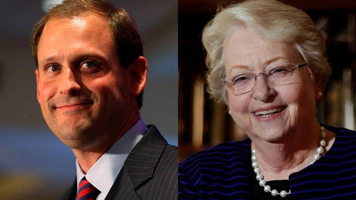 U.S. Rep. Andy Barr, R-Lexington, and Democratic challenger Nancy Jo Kemper.