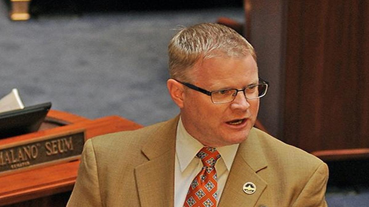 Senate Majority Leader Damon Thayer, R-Georgetown, explained his Senate Bill 75 to other lawmakers on the Senate floor last month. The bill would increase the limits on political donations in Kentucky.