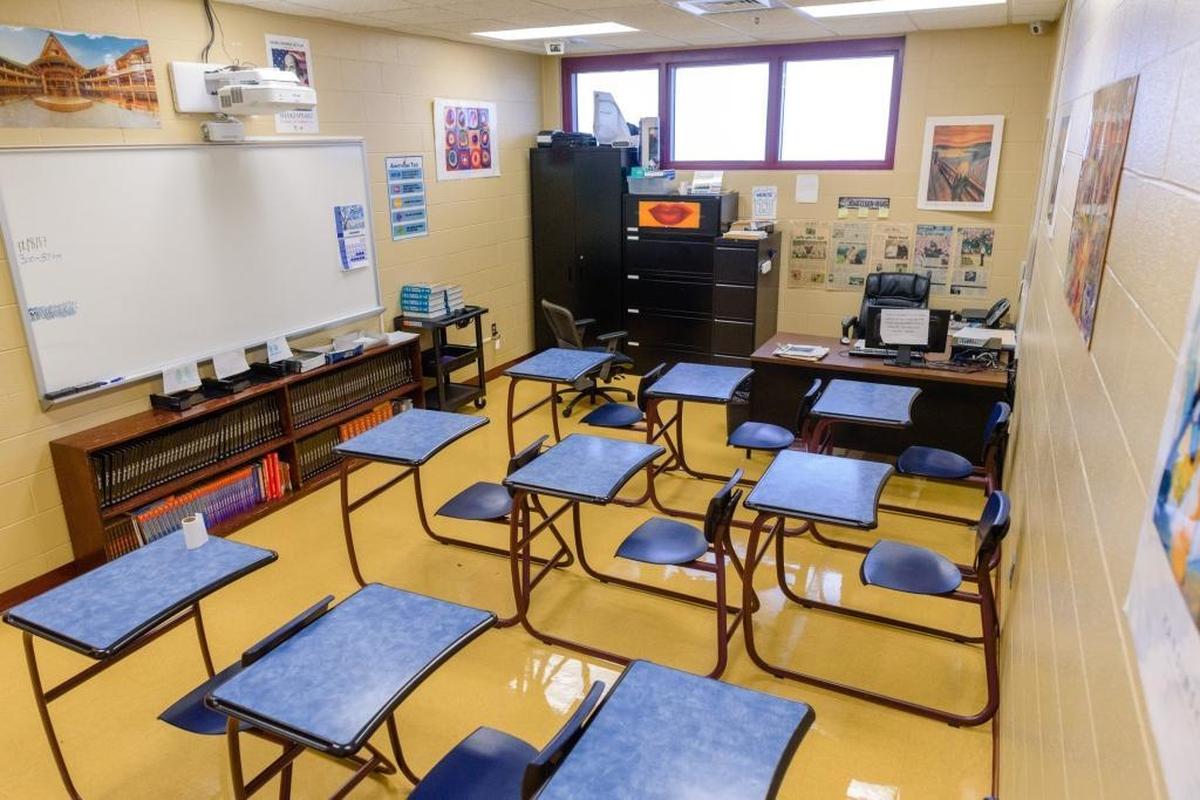 One of several classrooms at the Fayette Regional Juvenile Detention Center on Spurr Road in Lexington.