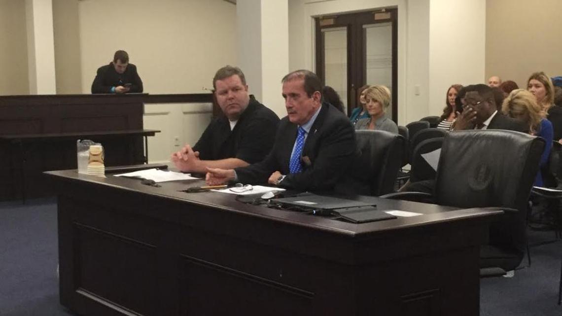 State Rep. C. Wesley Morgan, R-Richmond, testified Tuesday before a House committee for a bill that he sponsored, which he said would help liquor stores he owns.