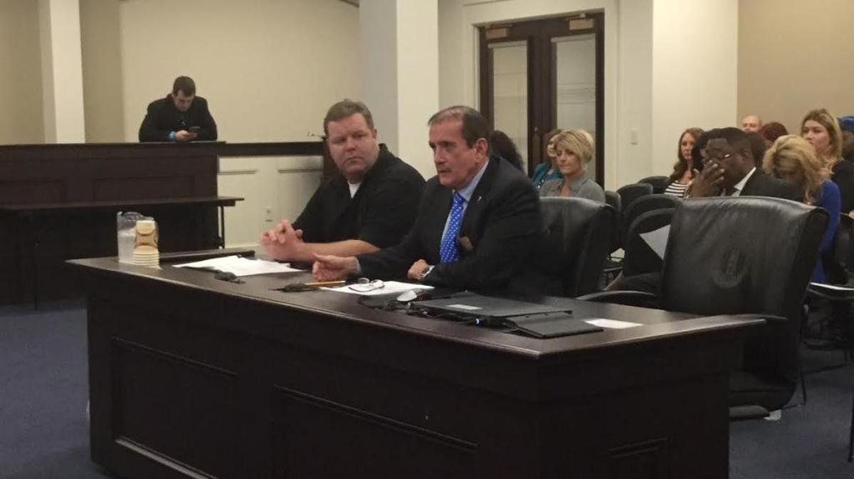 State Rep. C. Wesley Morgan, R-Richmond, testified Tuesday before a House committee for a bill that he sponsored, which he said would help liquor stores he owns.