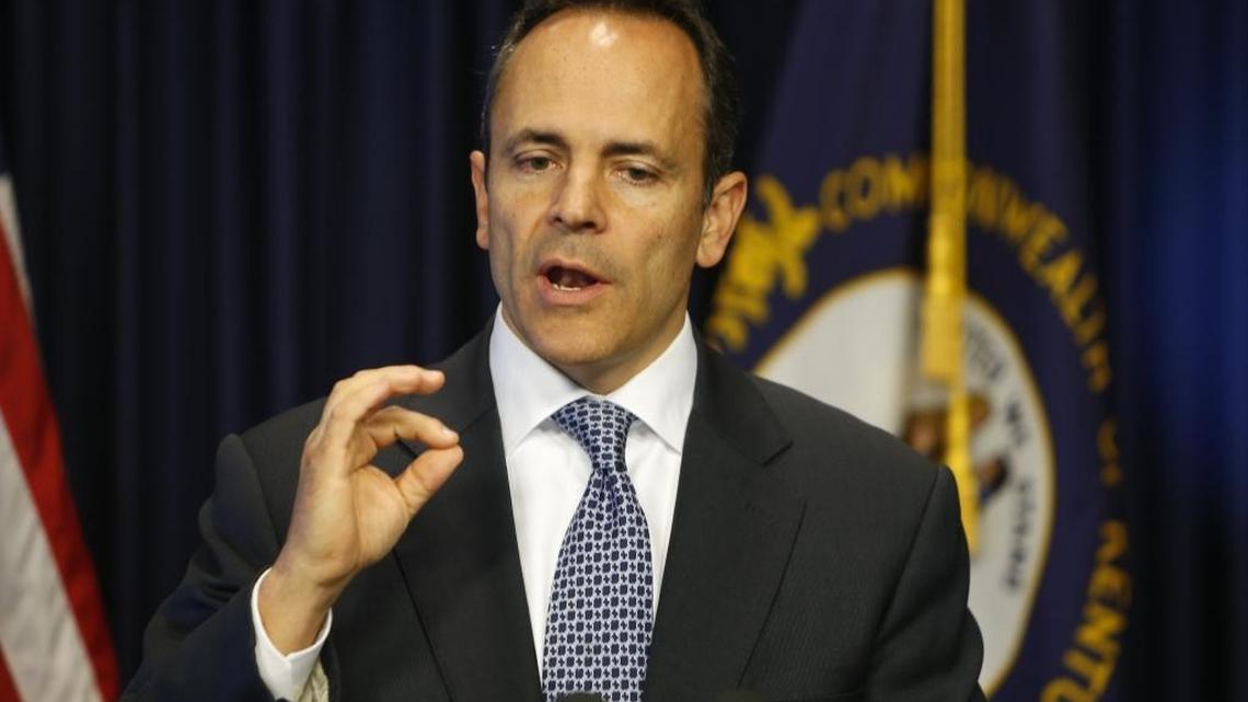 Kentucky Governor Matt Bevin at the Kentucky State Capitol on Wednesday, October 18, 2017 in Frankfort, Ky.