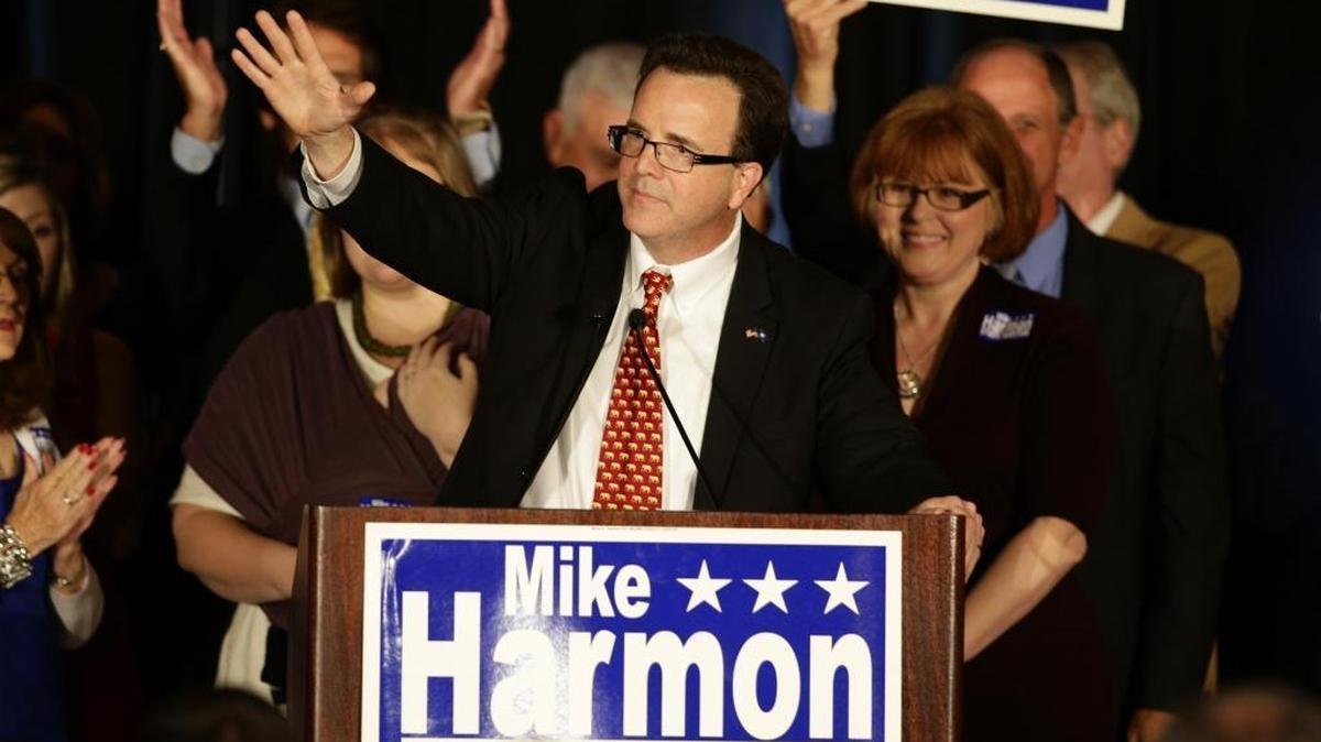 Mike Harmon gave his speech at the Galt House in Louisville after being elected Kentucky state auditor on Nov. 3, 2015.