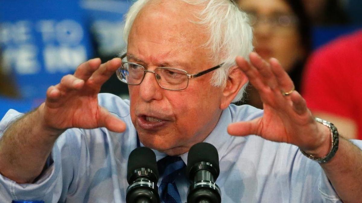 Democratic presidential candidate Bernie Sanders, a U.S. senator from Vermont, speaks during a campaign event Sunday, May 1, 2016, in South Bend, Ind.
