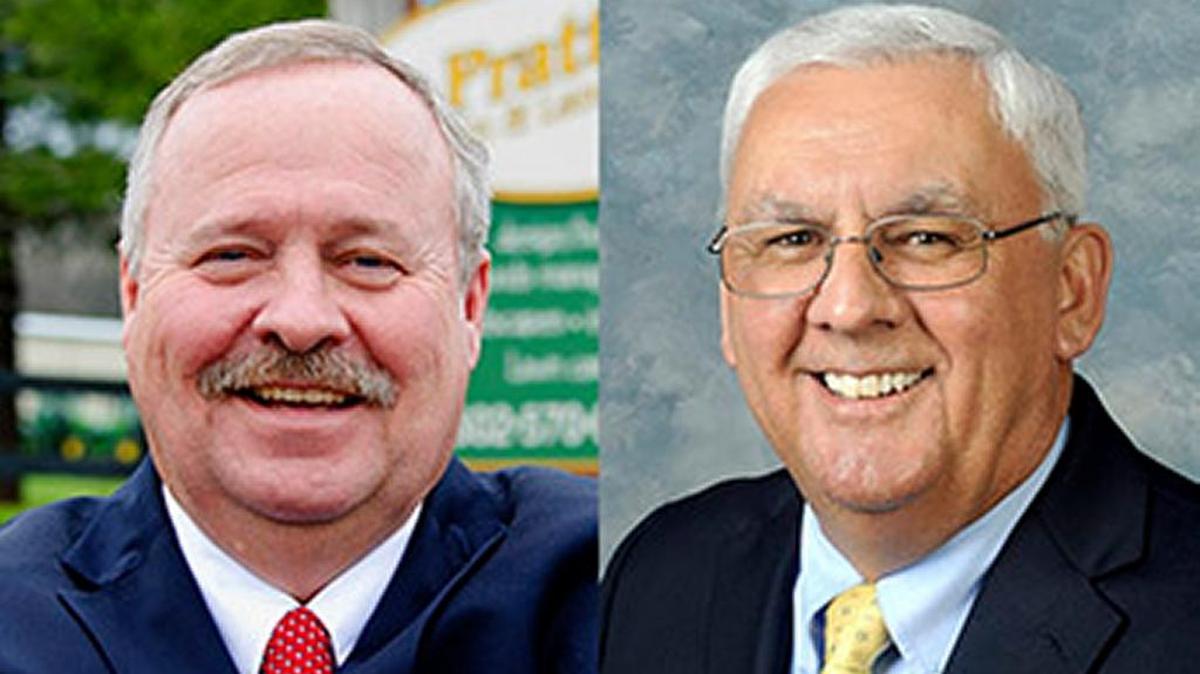 Republican Phillip Pratt, left, and state Rep. Chuck Tackett, D-Georgetown.