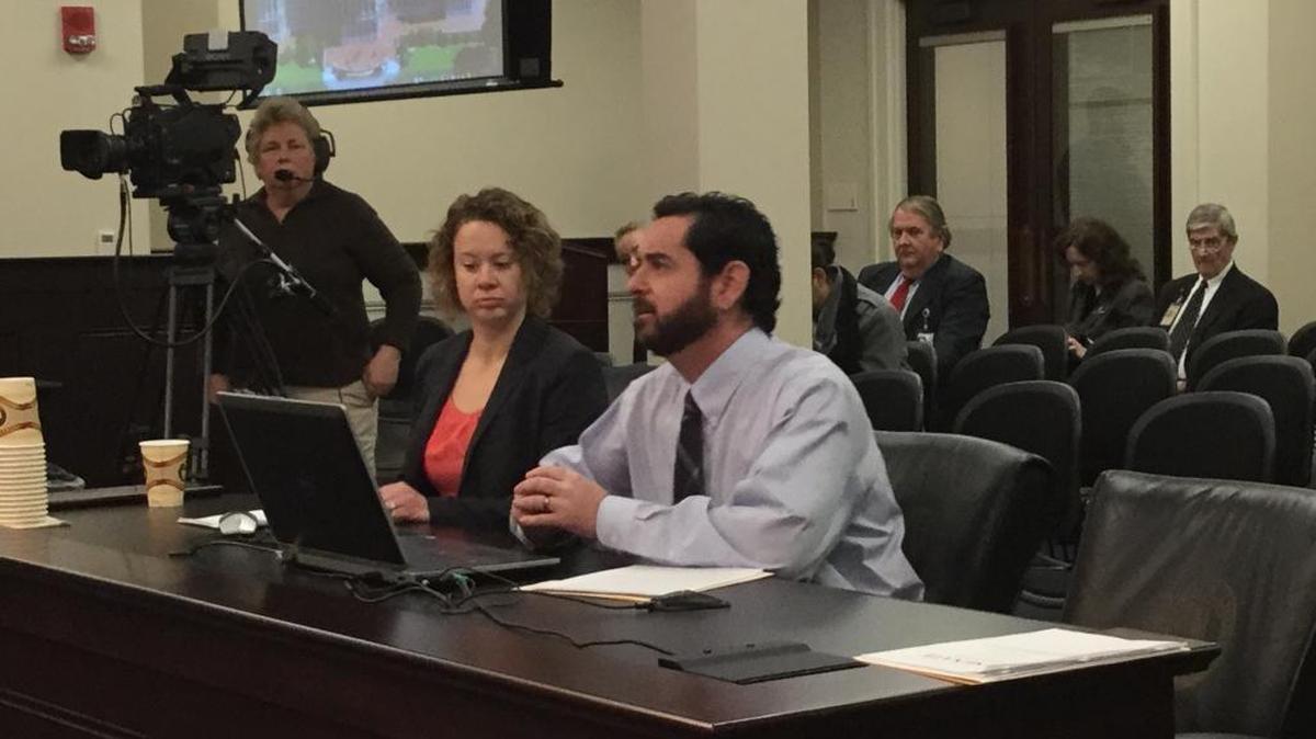Derek Selznick, director of the Kentucky ACLU’s Reproductive Freedom Project, and Ashlee Bergin, a Louisville obstetrician-gynecologist, told a Senate committee that Senate Bill 7 is “bad medicine” on Thursday, Jan. 21, 2016.
