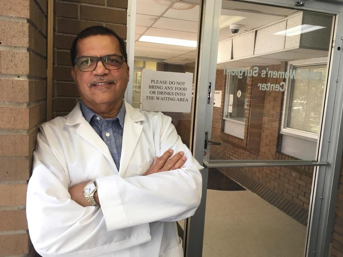 Dr. Ernest Marshall, owner of the EMW Women's Surgical Center, stood at the door of the clinic in Louisville on July 17, 2017.