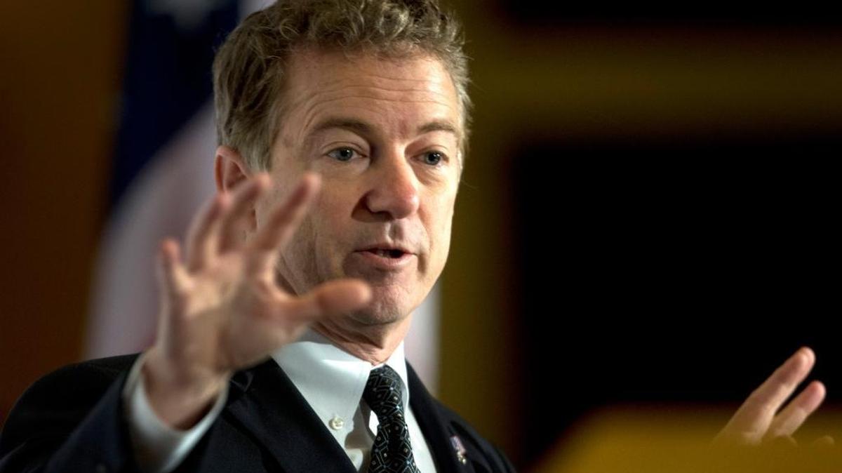 Kentucky Sen. Rand Paul, a Republican candidate for president, responds to a question during a meeting of the Economic Club of Las Vegas at Caesars Palace in Las Vegas on Wednesday, Dec. 16, 2015.