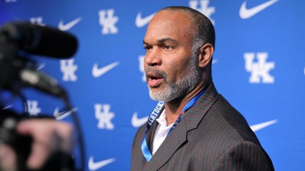 Winston Bennett spoke to the media on the blue carpet at Rupp Arena in Lexington, Ky., on Friday, October 14, 2016 as part of Kentucky’s Big Blue Madness event.