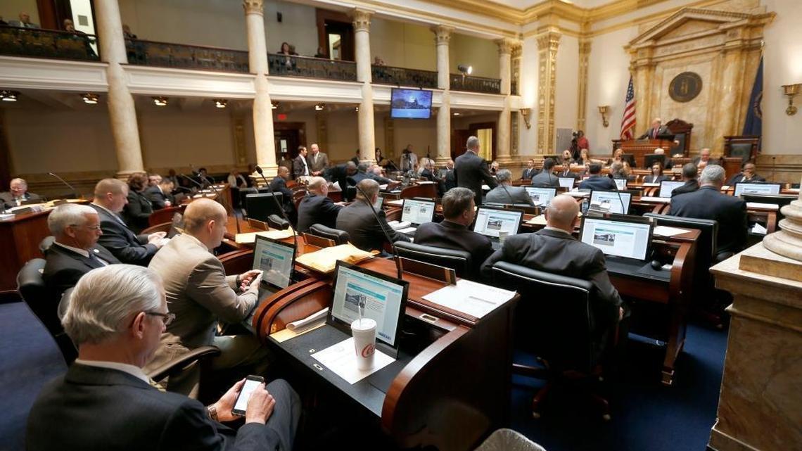 Senate President Robert Stivers, R-Manchester, presided over the Senate in the State Capitol in Frankfort, Ky., Tuesday, January 5, 2016. Tuesday was the opening day for the 2016 General Assembly as both the House of Representatives and the Senate convened at noon.