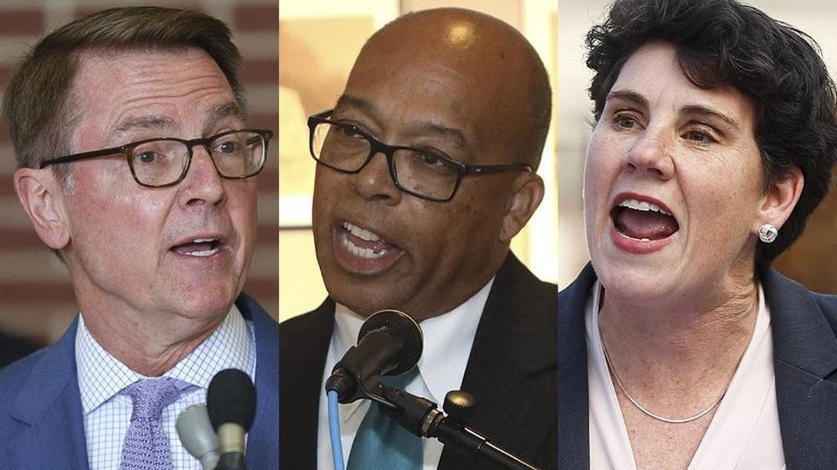 Jim Gray, Reggie Thomas and Amy McGrath