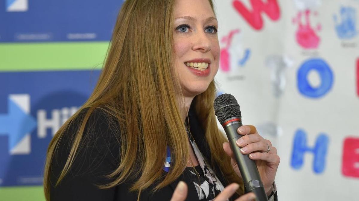 Chelsea Clinton, daughter of former President Bill Clinton and presidential candidate Hillary Clinton, campaigned on behalf of her mother last week in Rome, N.Y.