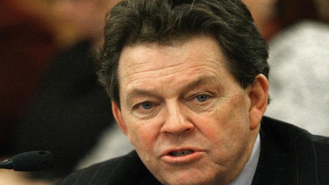 Arthur Laffer, the former Reagan Administration economist who advised Gov. Sam Brownback on his tax plan, testifies before the Kansas House Tax committee at the statehouse, Thursday, Jan. 19, 2012 in Topeka, Kan.