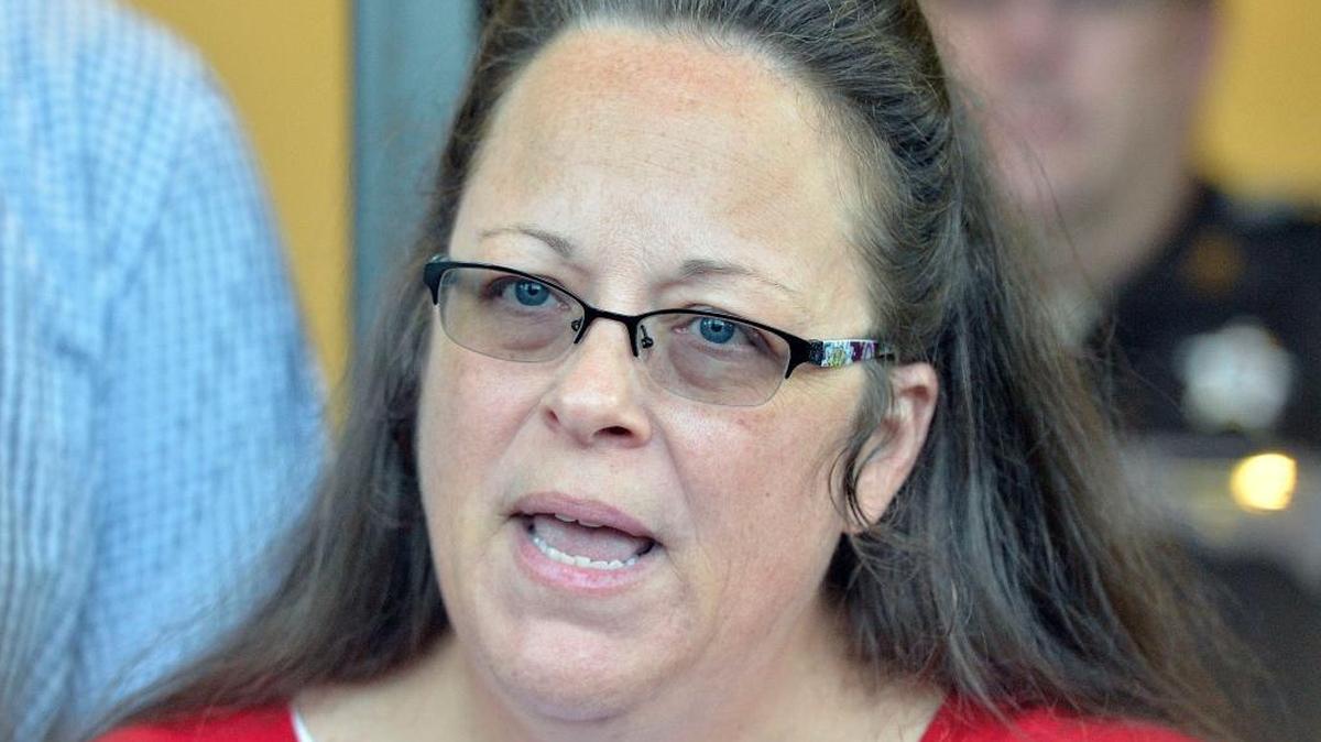 Rowan County Clerk Kim Davis made a statement to the media on Sept. 14 at the Rowan County Judicial Center in Morehead, announcing that her office will issue marriage licenses under order of a federal judge but will not have her name or office listed. Davis, who spent five days in jail for refusing to issue marriage licenses to same-sex couples, said this week that she prayed for those who disagreed with her and thinks the pace of social change has “awakened” Christians across the country.