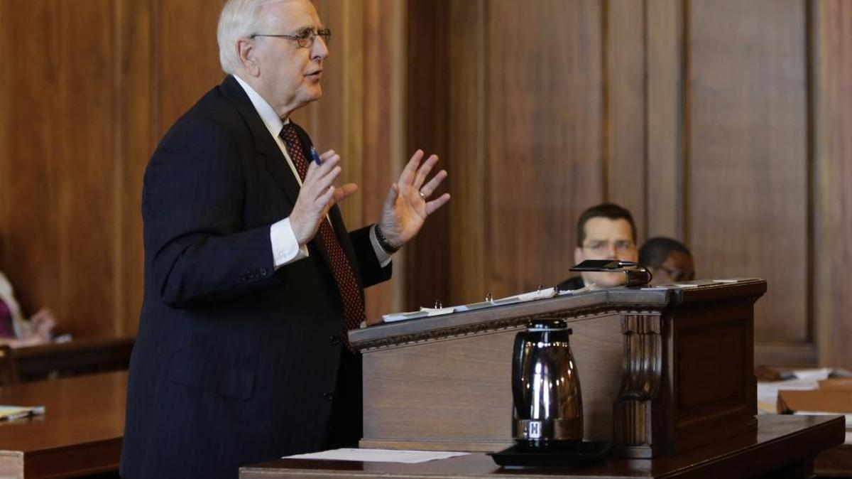 Steve Pitt, council for Gov. Matt Bevin, delivered oral arguments before the Kentucky Supreme Court at the Capitol in Frankfort, Ky, on Aug. 18, 2016.