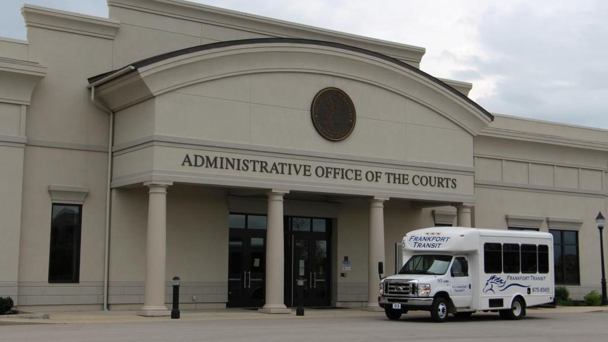 The headquarters of the Kentucky Administrative Office of the Courts on Vandalay Drive in Frankfort, Ky., on April 18, 2017.