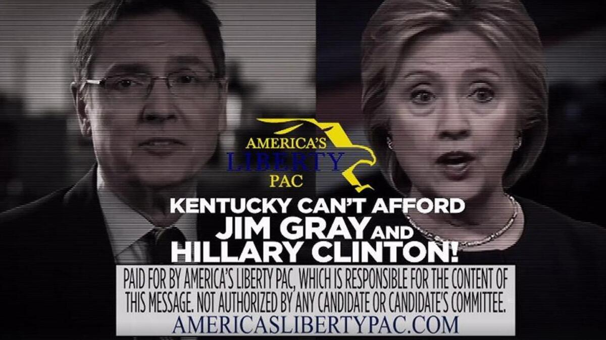 America’s Liberty PAC is running ads attacking Democrat Jim Gray in Kentucky’s U.S. Senate race. It employs Jesse Benton, the former campaign manager for Republican U.S. Sen. Rand Paul who was convicted in May on felony political corruption charges.
