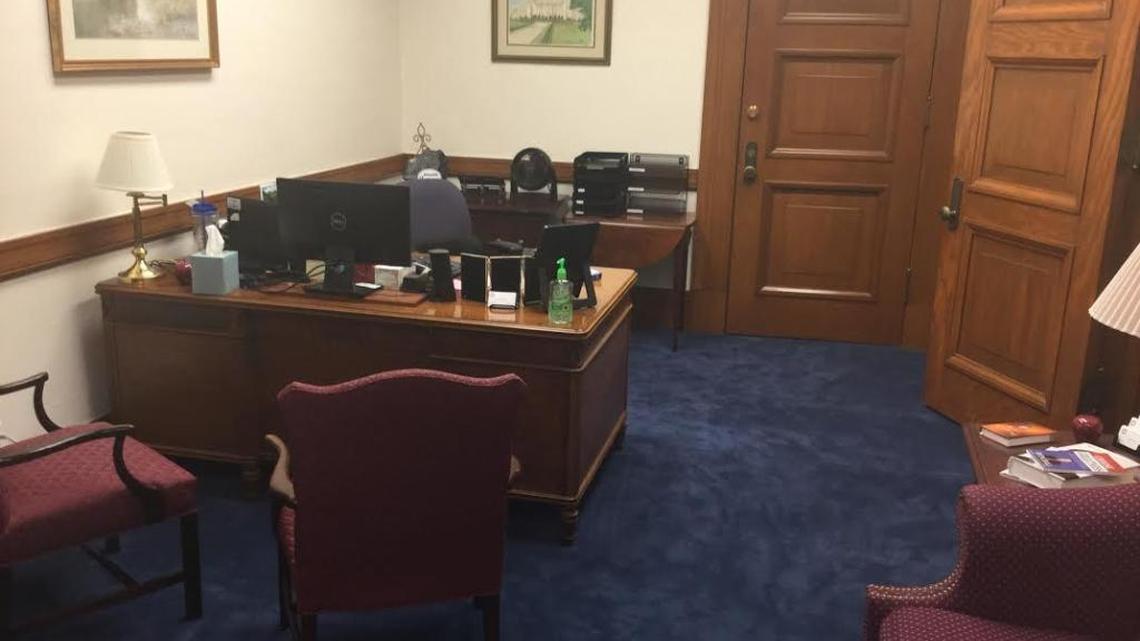 New carpet adorns the floor outside Lt. Gov. Jean Hampton’s Capitol office at a cost of nearly $10,000.