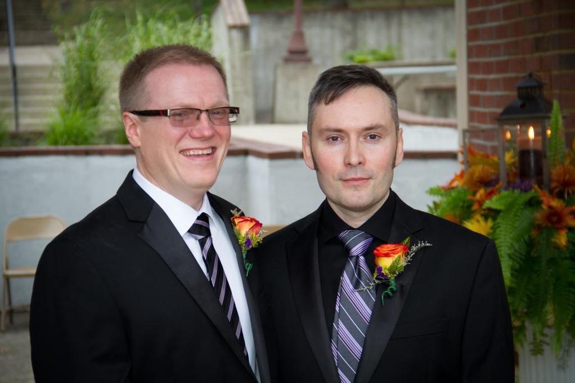 David Ermold and David Moore married in October, 2015 in Morehead, Ky. The couple had previously been denied a marriage license by Rowan County Clerk Kim Davis. Ermold is now running for county clerk.