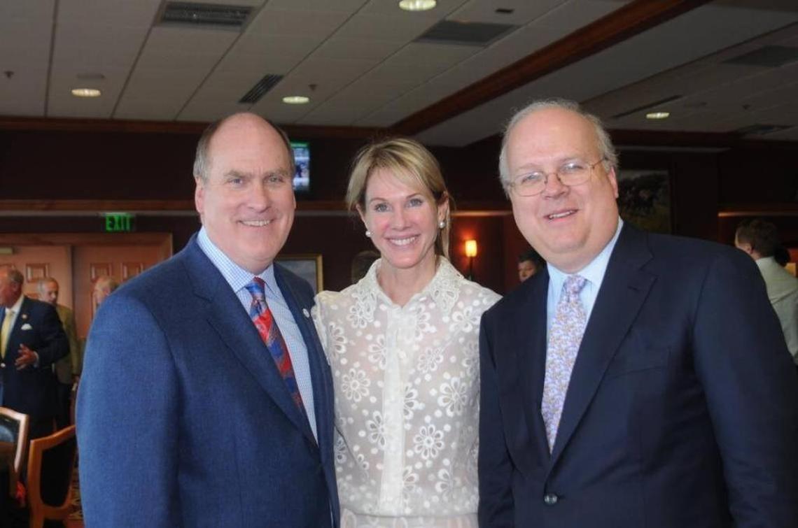 Joe Craft, Kelly Knight Craft and Republican strategist Karl Rove attended the 2012 Kentucky Derby.