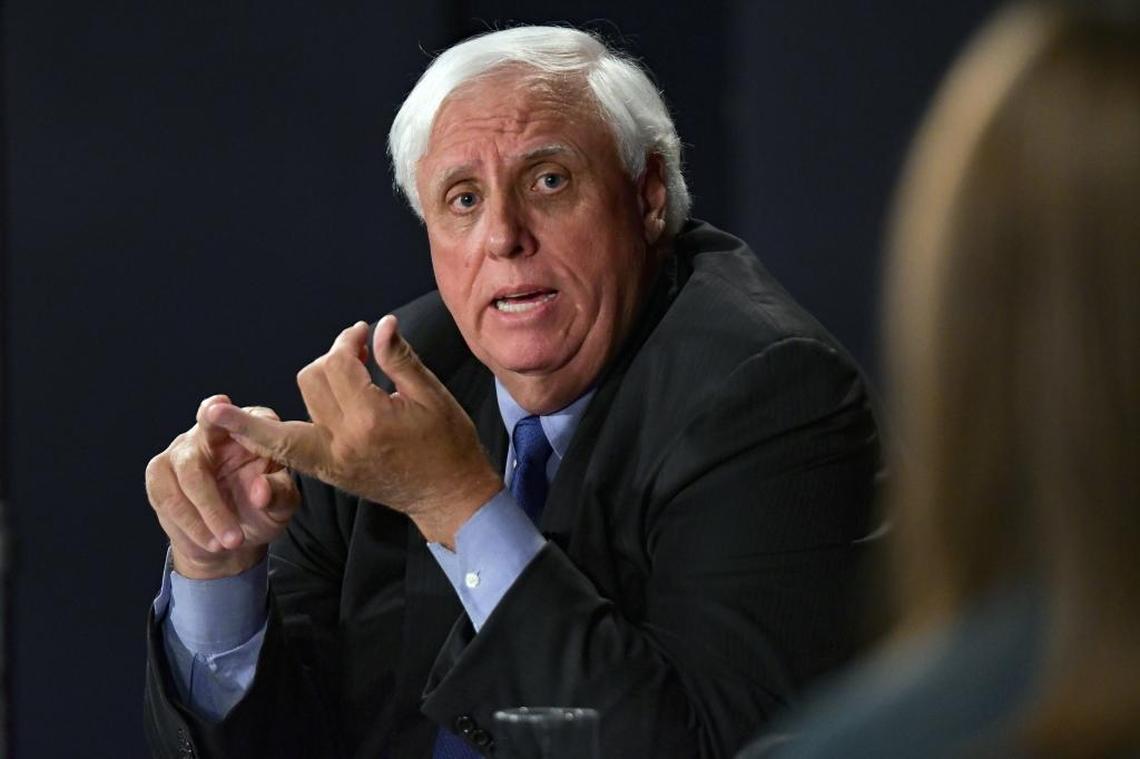 West Virginia Gov. Jim Justice speaks during a gubernatorial debate against Senate Majority Leader Bill Cole R-W.Va., Tuesday, Oct. 4, 2016 at the Clay Center in Charleston W.Va.