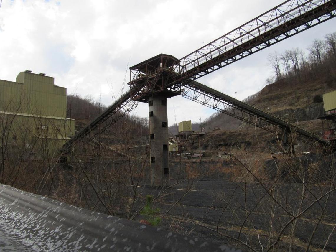 Conveyors to move coal stand idle at a Kentucky Fuel Corporation underground mine in Knott County. The company, once owned by West Virginia Gov. Jim Justice, owed more than $2 million in delinquent property taxes in May 2019.