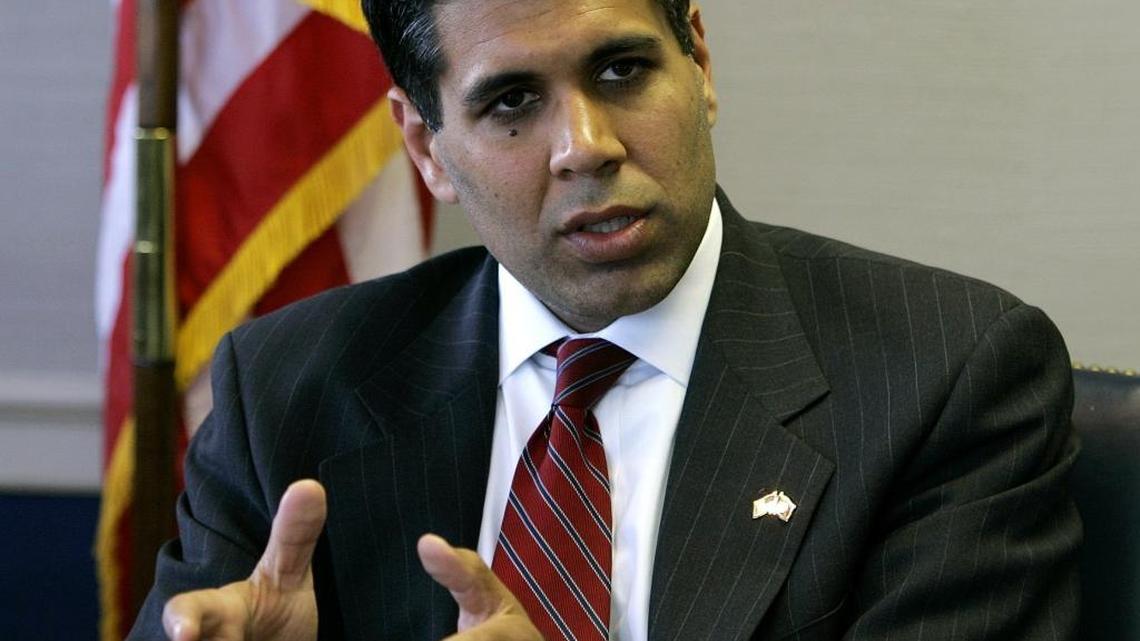 Amul Thapar talks with The Associated Press on Thursday, May 18, 2006, in Lexington, Ky.