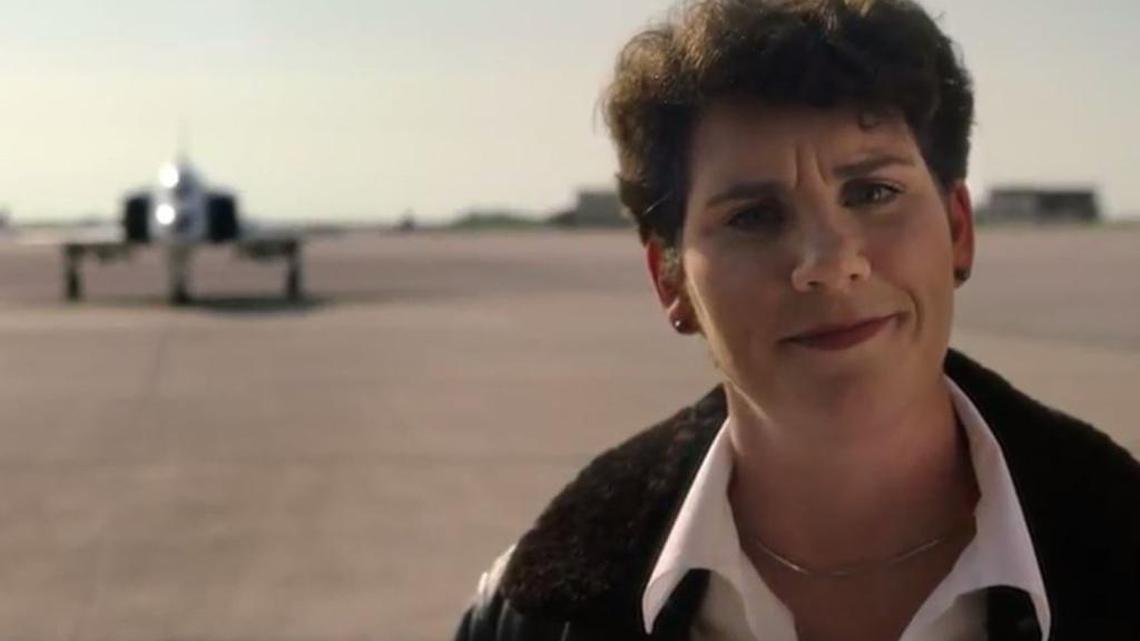 Amy McGrath’s ads have featured her prior military service and the hurdles she overcame to be a fighter pilot.