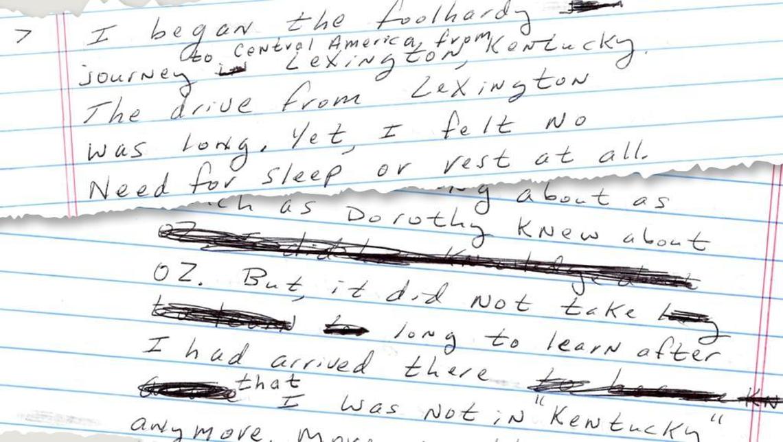 Excerpts from Eric Connn’s handwritten letter from jail.