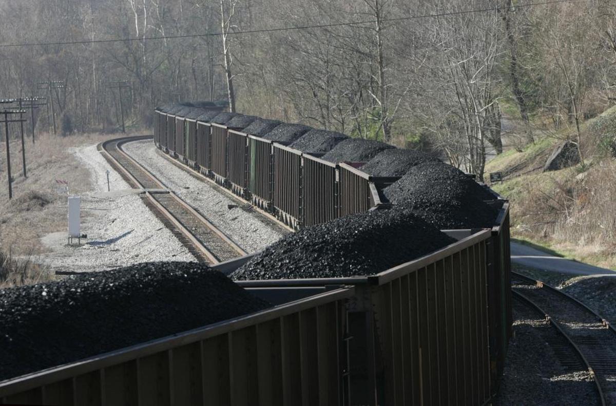 A coal train moved through Typo, a former coal camp north of Hazard, in 2006. Mining jobs have been in decline in recent years.
