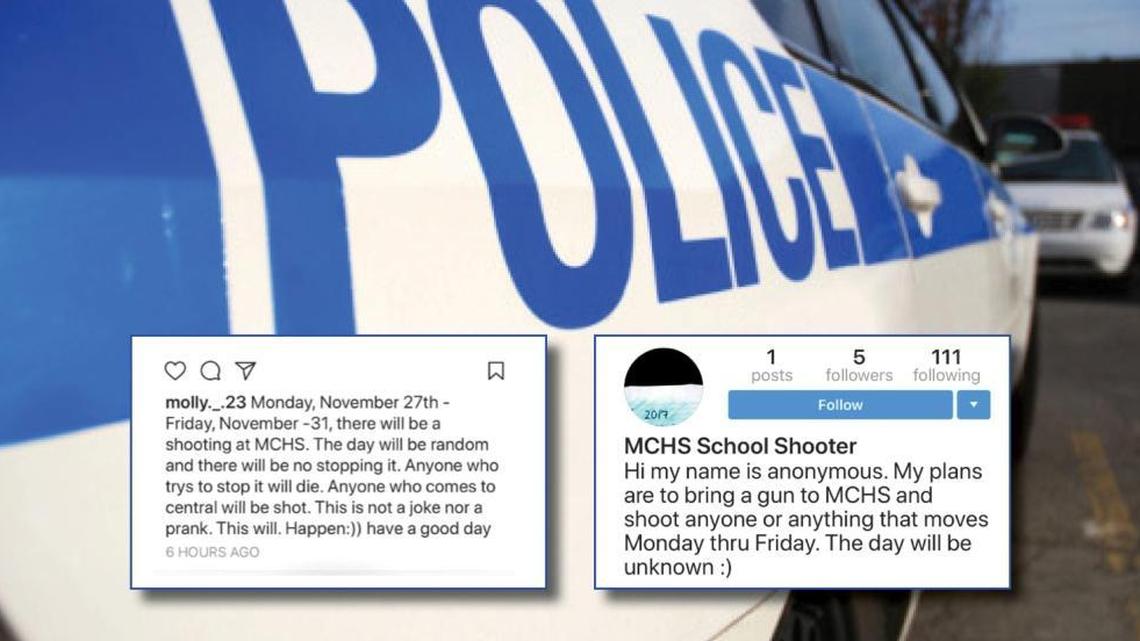 Two Instagram posts threatened that there would be shootings sometime this week at Madison Central High School.