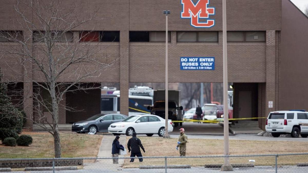 Authorities investigated at Marshall County High School in Benton Jan. 23, 2018 after two students were killed and about two dozen others were injured by another 15-year-old boy, according to police.