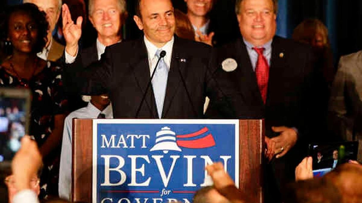 Matt Bevin, who celebrated his victory last month, will celebrate his inaugural Tuesday.