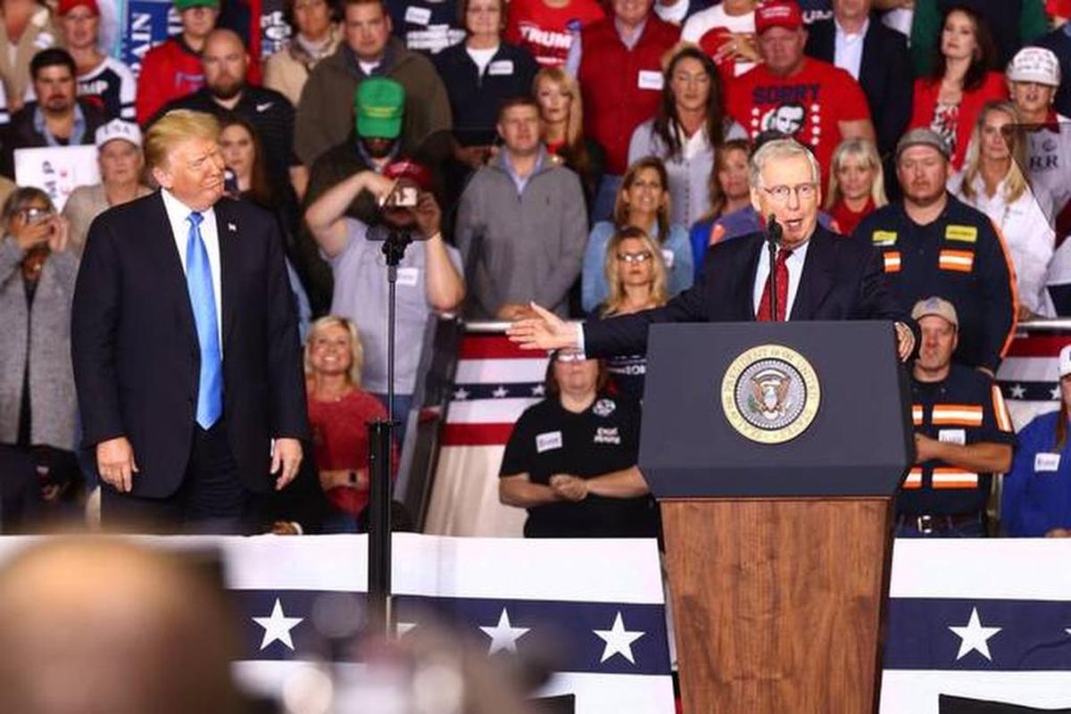 President Donald Trump and Sen. Mitch McConnell in happier political times.
