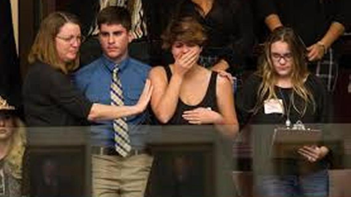 Survivors of a school shooting at Marjory Stoneman Douglas High School watch as the Florida House of Representatives refuses to consider a ban on assault weapons and high-capacity magazines.