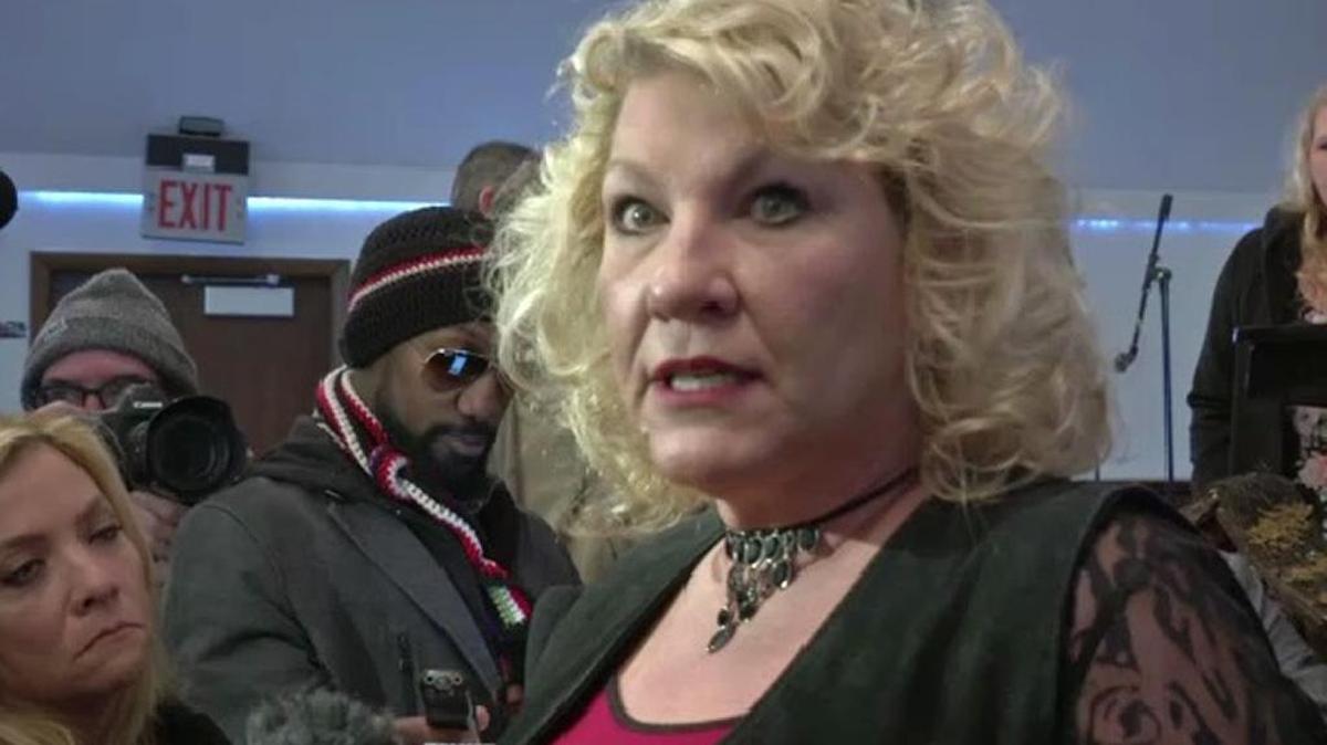 Rebecca Johnson, widow of Rep. Dan Johnson, said she will run for his legislative seat. She also blamed a Kentucky Center for Investigative Reporting expose for his suicide